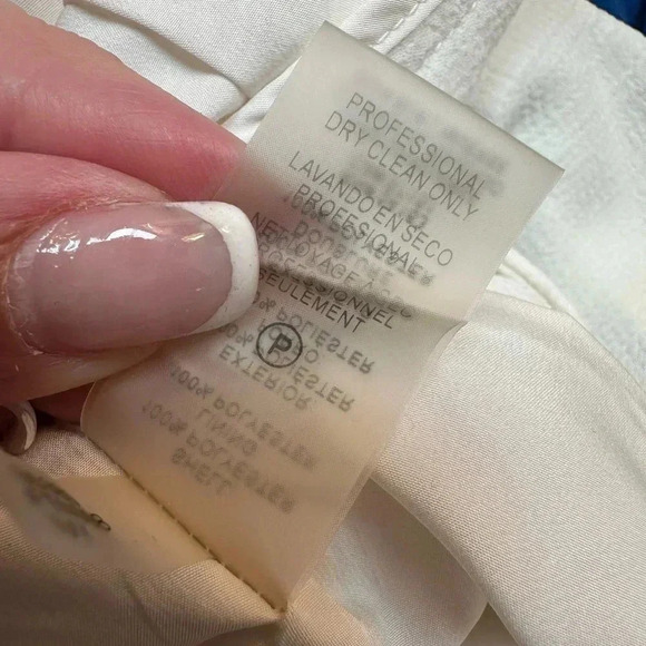 TOMMY HILFIGER Womens Ivory Zippered Scalloped Hem  A-Line Skirt Size 16 - Picture 10 of 11